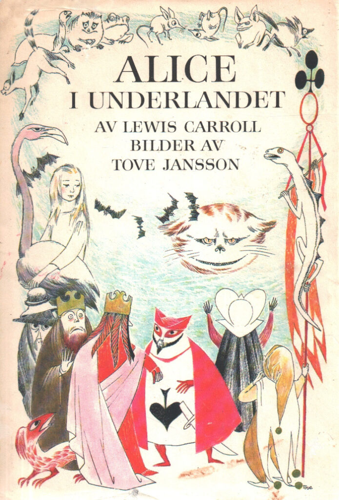 Omslag till Lewis Carrolls Alice i Underlandet.